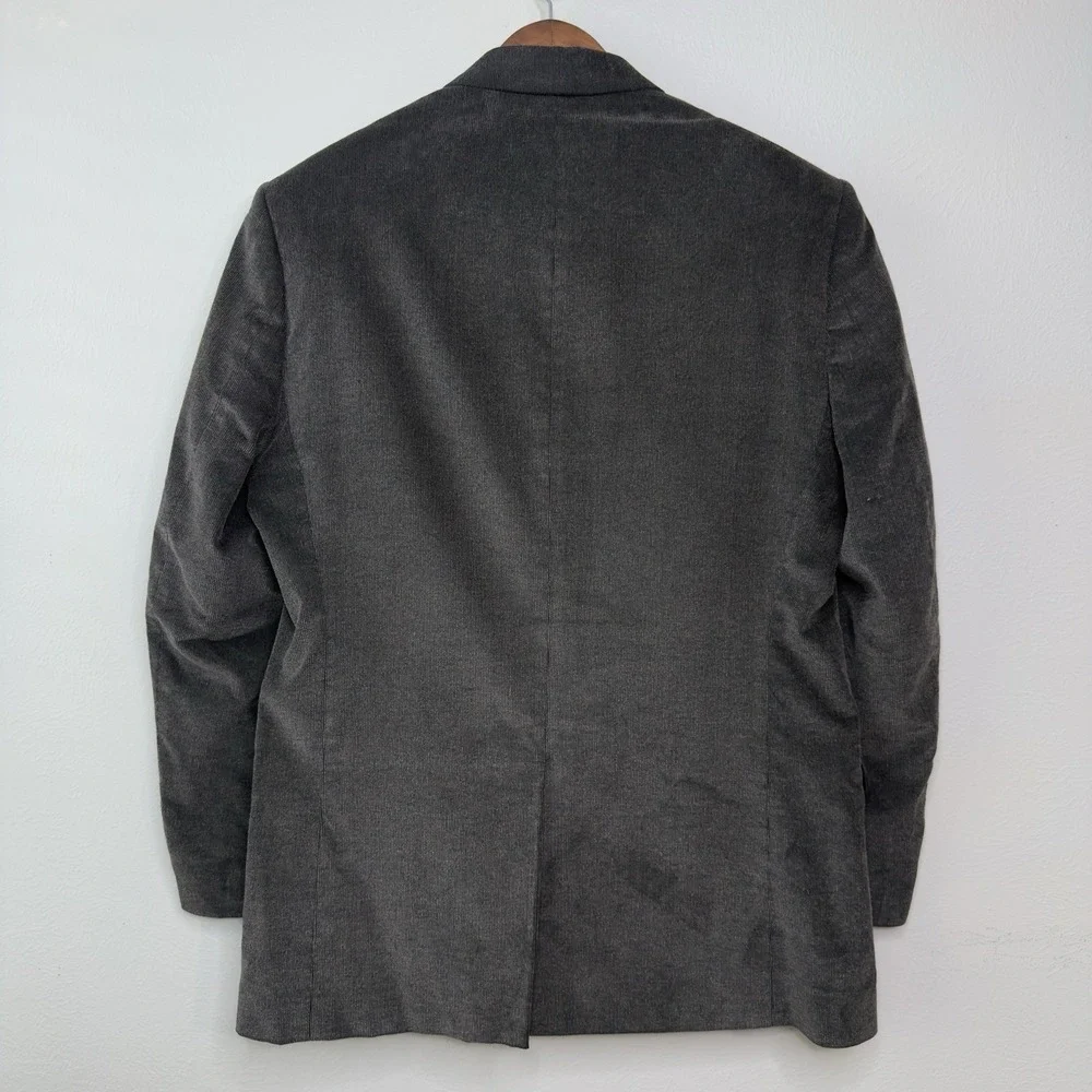 Chaps Ralph Lauren 42L Dark Chocolate Corduroy Sport Coat Blazer Business Preppy - Picture 2 of 13